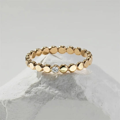 14K Gold Filled Bead Band Ring