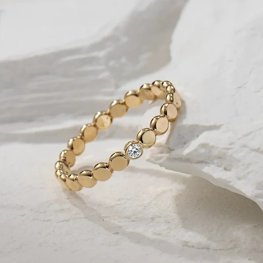 14K Gold Filled Bead Band Ring