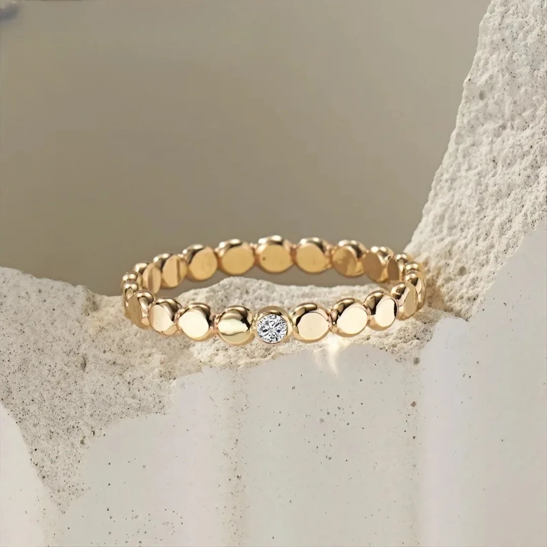 14K Gold Filled Bead Band Ring