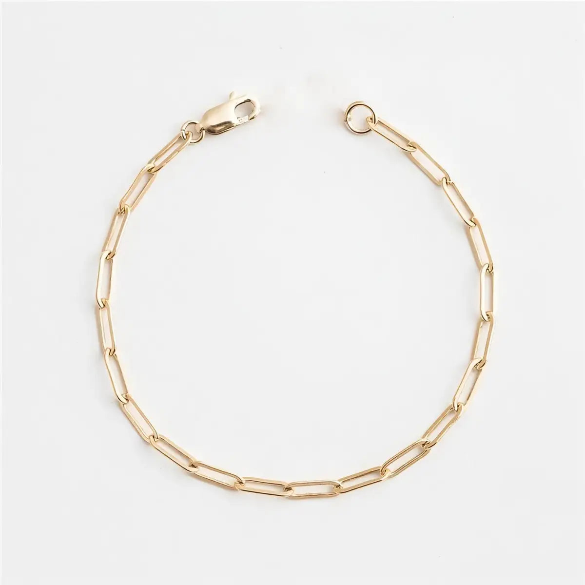 14K Gold Filled Paperclip Chain Bracelet | Lumorelle