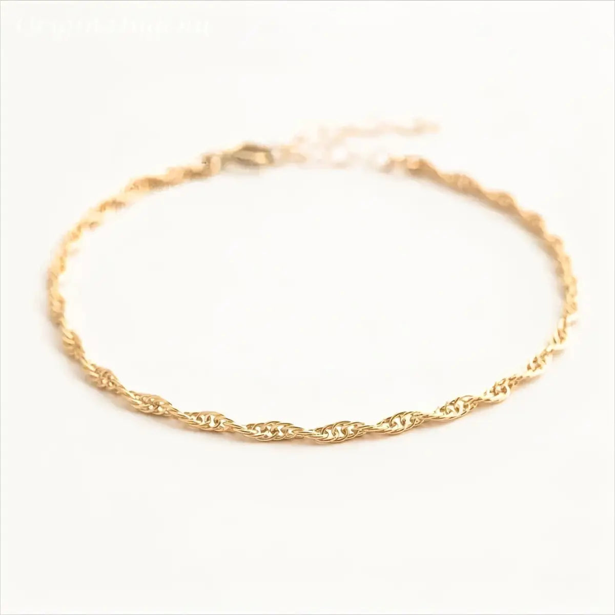 14K Gold Filled Rope Chain Bracelet