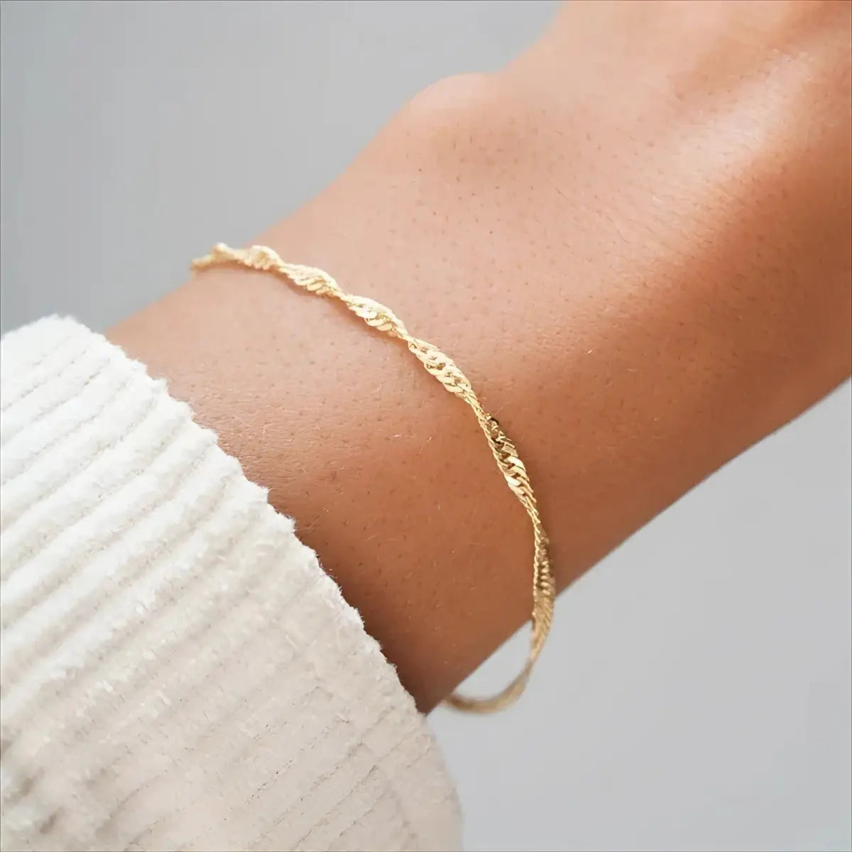 14K Gold Filled Rope Chain Bracelet