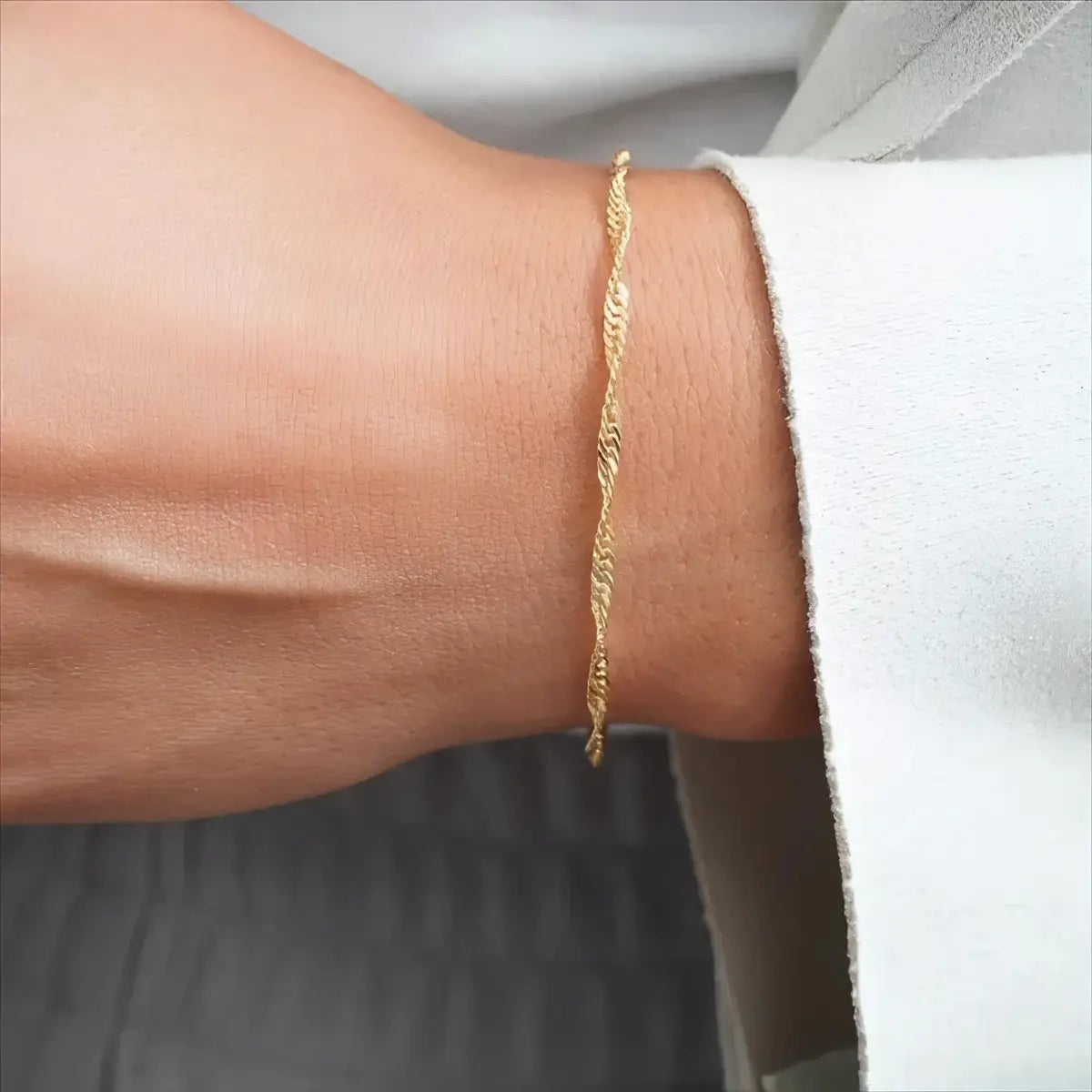 14K Gold Filled Rope Chain Bracelet