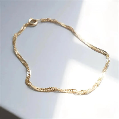 14K Gold Filled Rope Chain Bracelet