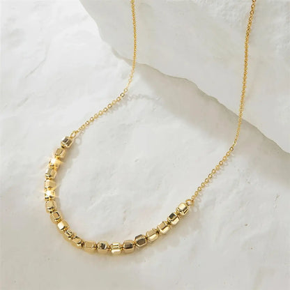 14k Gold Filled Gold Beaded Necklace