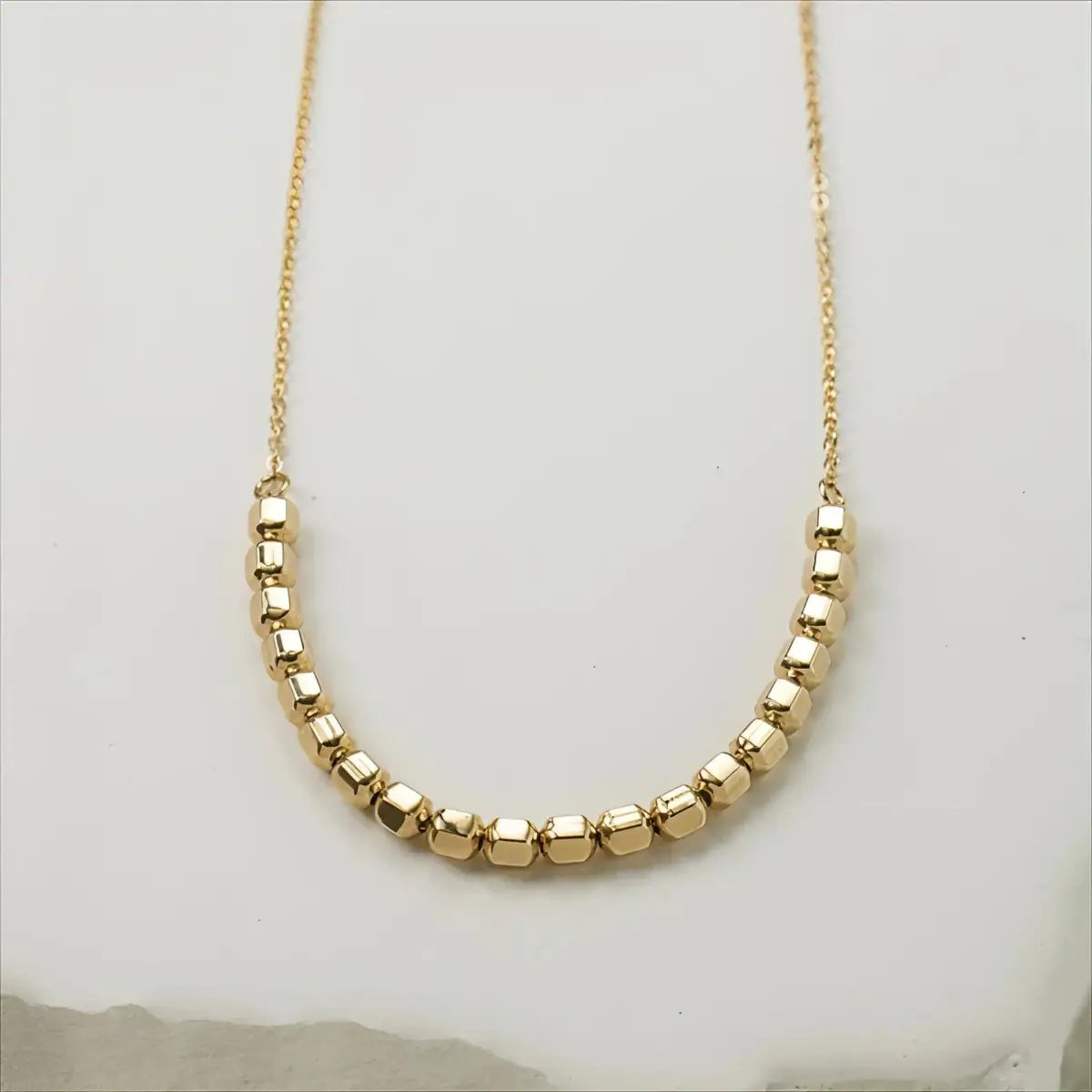 14k Gold Filled Gold Beaded Necklace