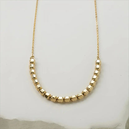 14k Gold Filled Gold Beaded Necklace