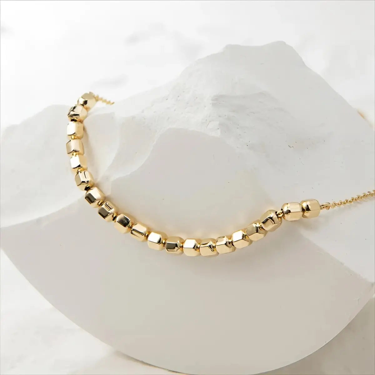 14k Gold Filled Gold Beaded Necklace