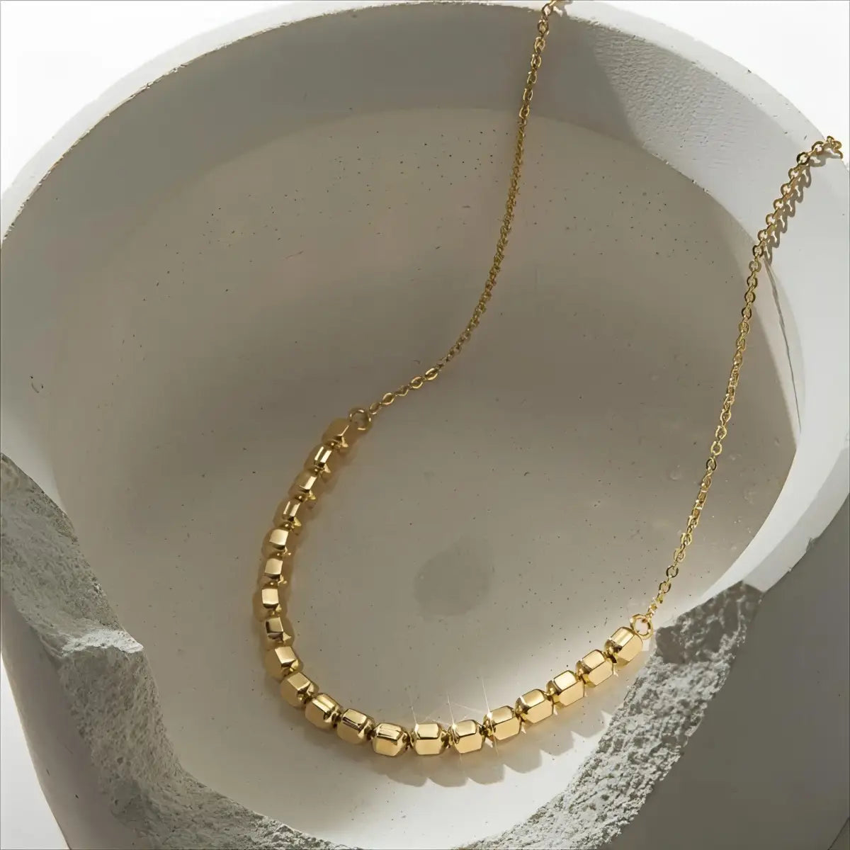 14k Gold Filled Gold Beaded Necklace