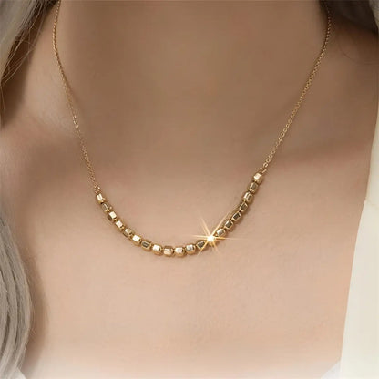 14k Gold Filled Gold Beaded Necklace