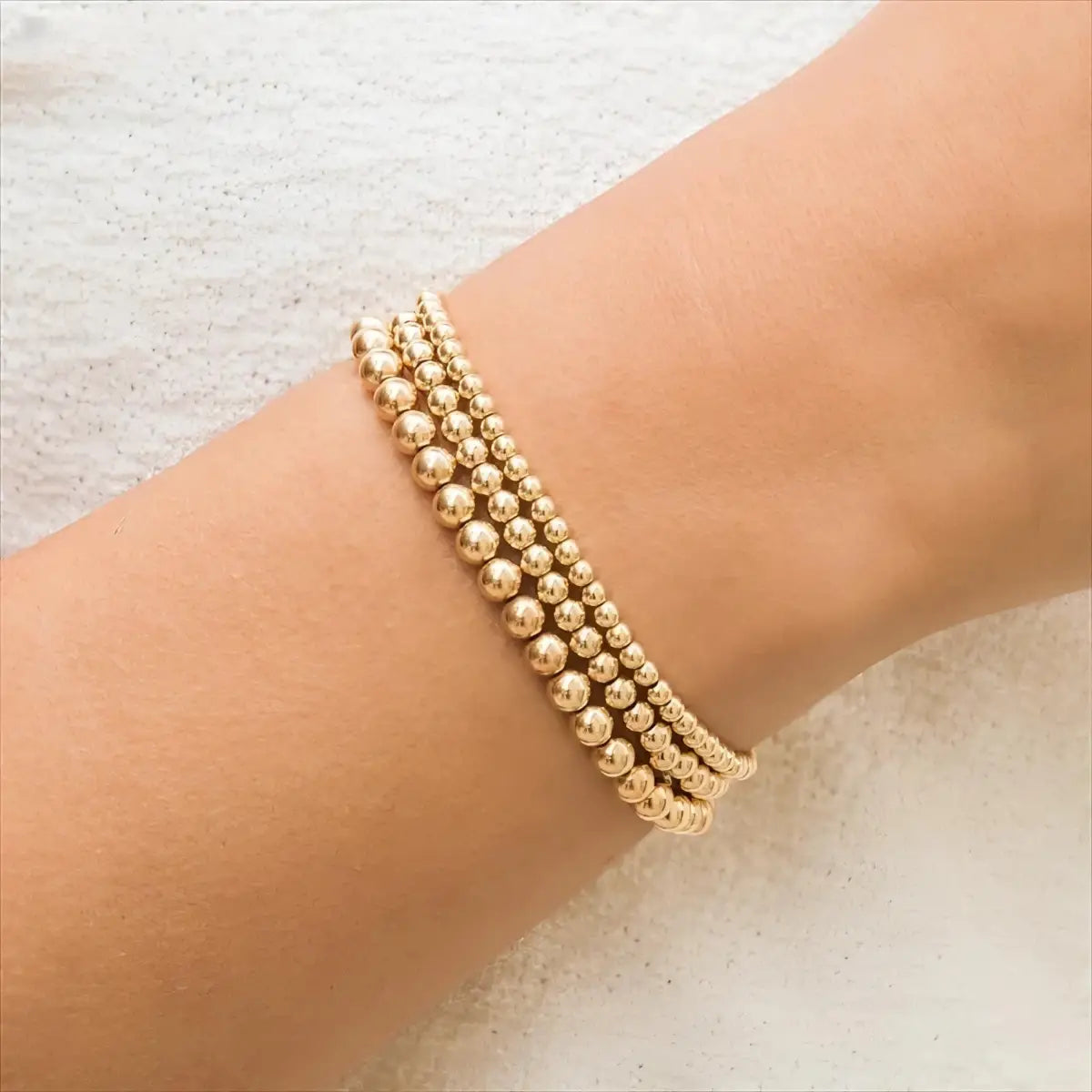 14k Gold Filled Beaded Bracelet