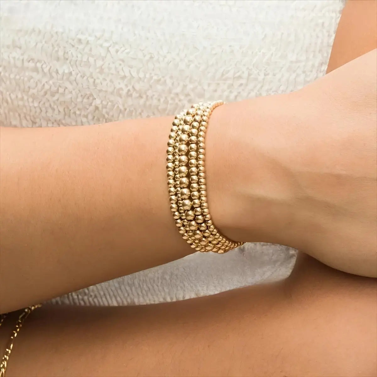 14k Gold Filled Beaded Bracelet