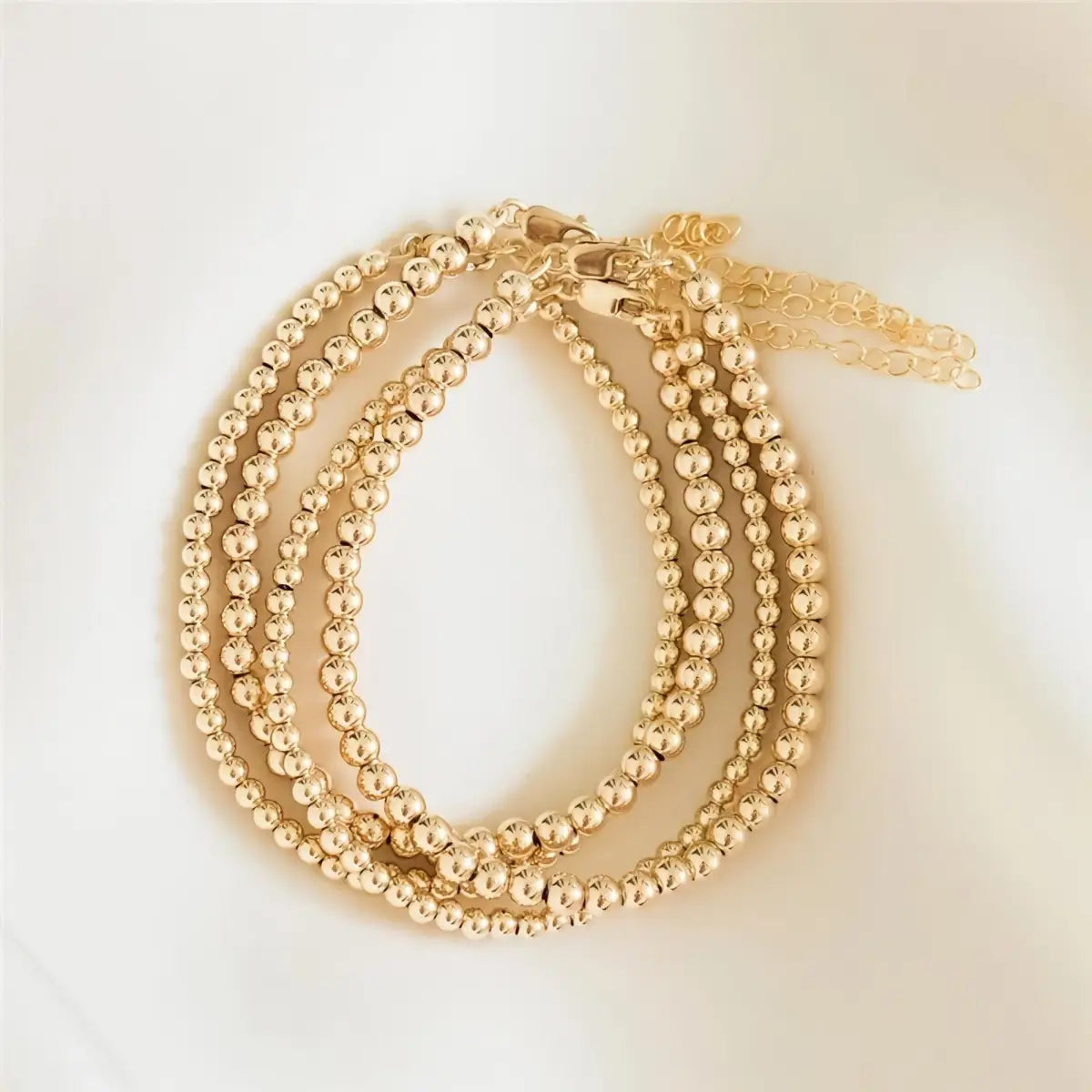 14k Gold Filled Beaded Bracelet