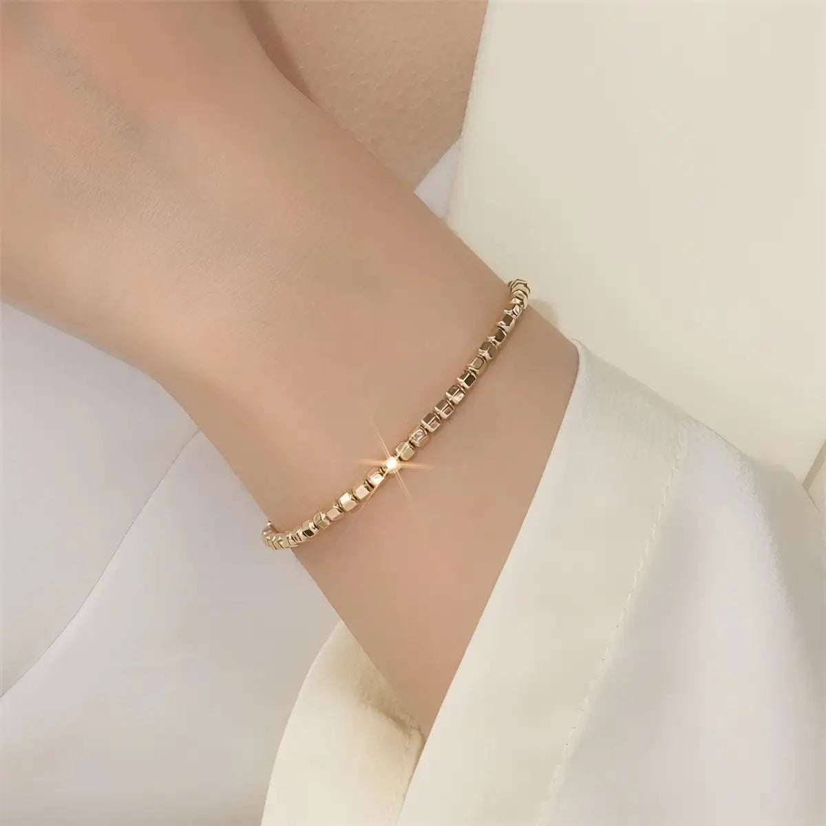 4mm 14K Gold Filled Bead Bracelet Womens Jewellery Lumorelle