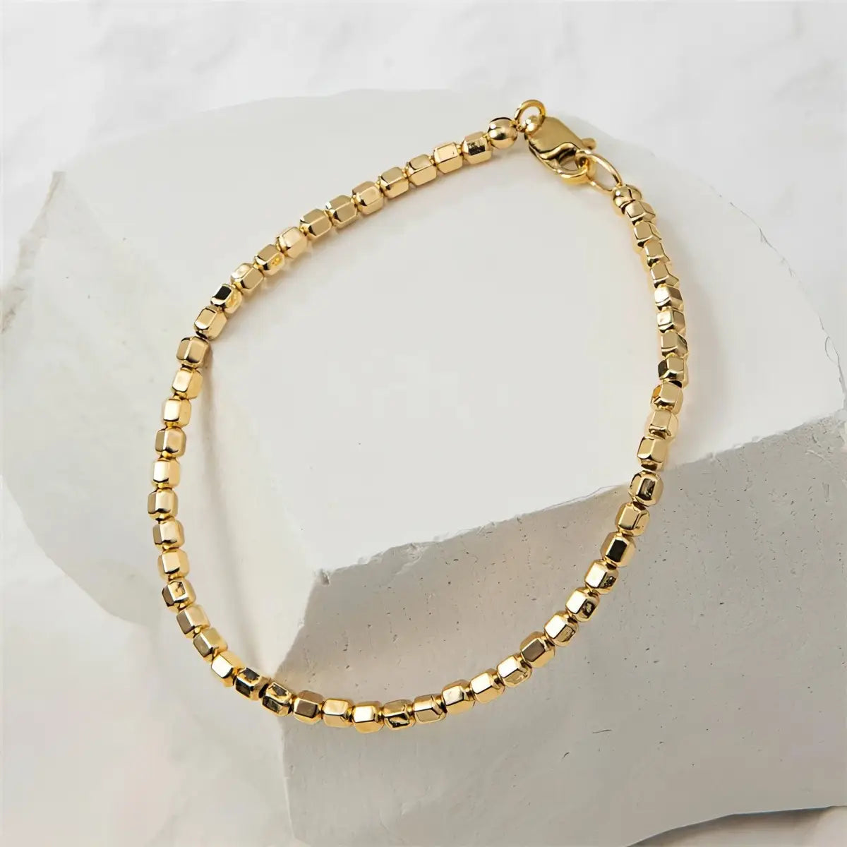 4mm 14K Gold Filled Bead Bracelet Womens Jewellery Lumorelle