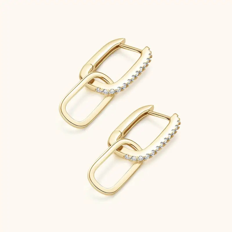 Chain Link Drop Earrings in 18K Gold-Plated Sterling Silver