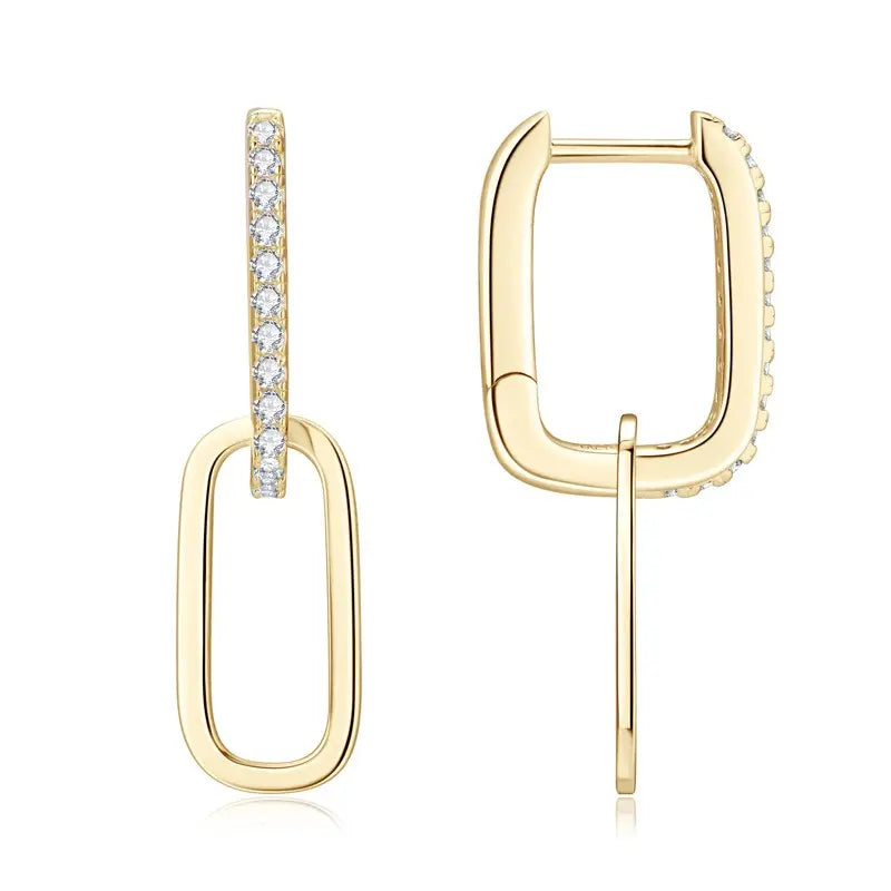 Chain Link Drop Earrings in 18K Gold-Plated Sterling Silver