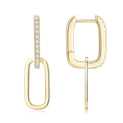 Chain Link Drop Earrings in 18K Gold-Plated Sterling Silver