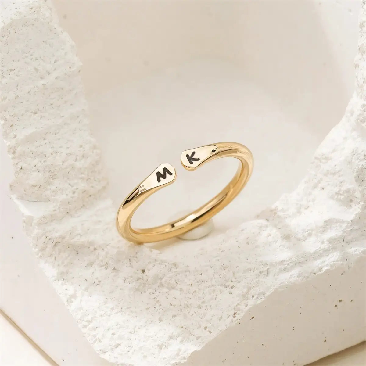 Custom Initial Open Ring in 14k Gold Filled