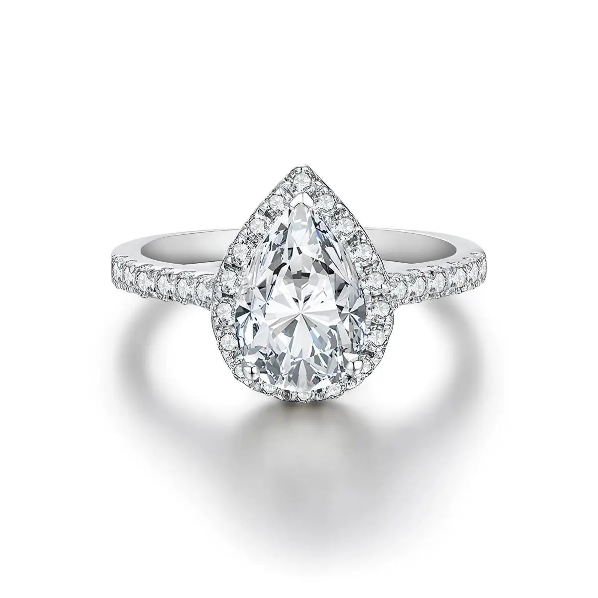 Halo Pear Engagement Ring