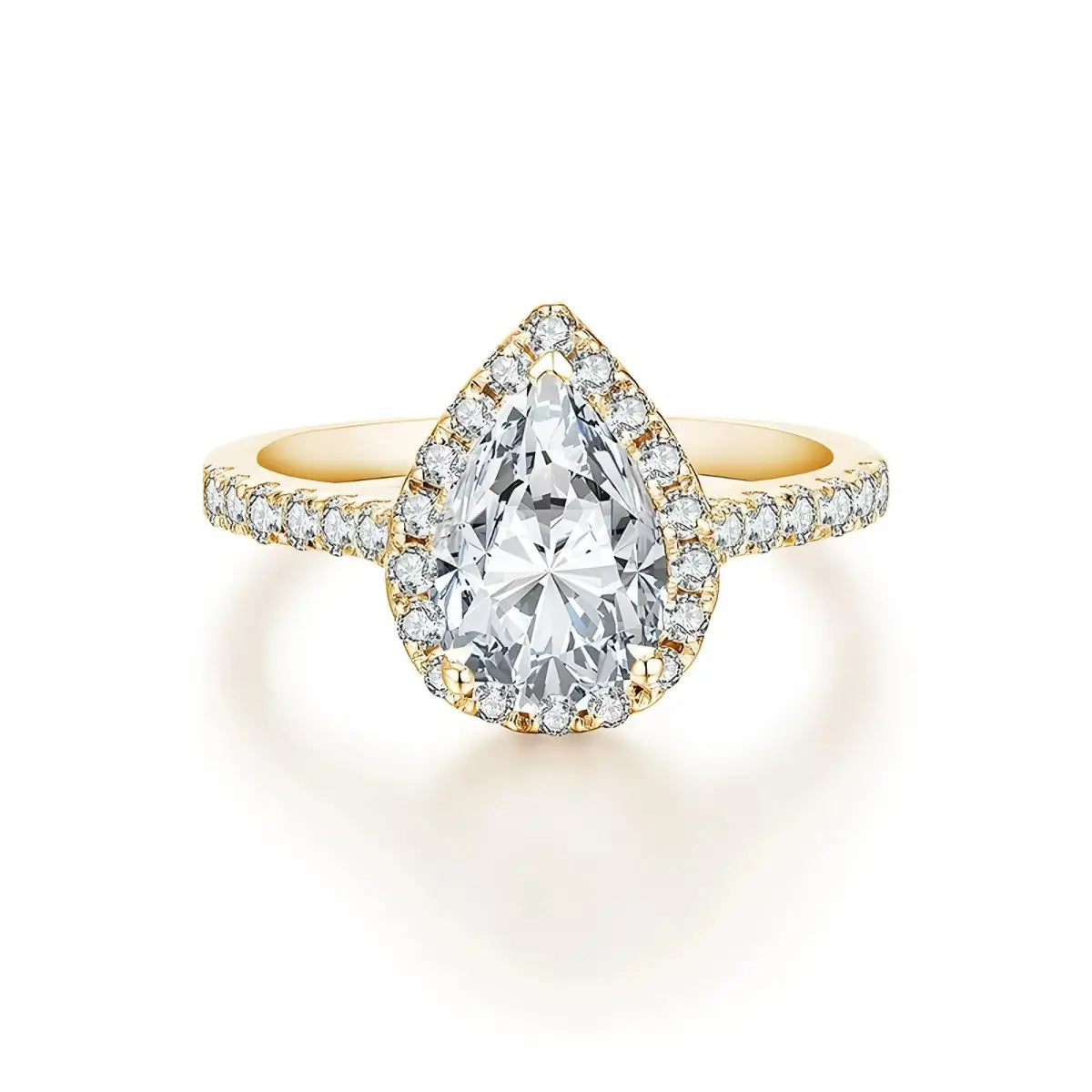 Halo Pear Engagement Ring