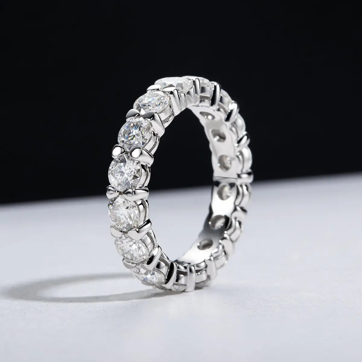 Moissanite Eternity Band Ring