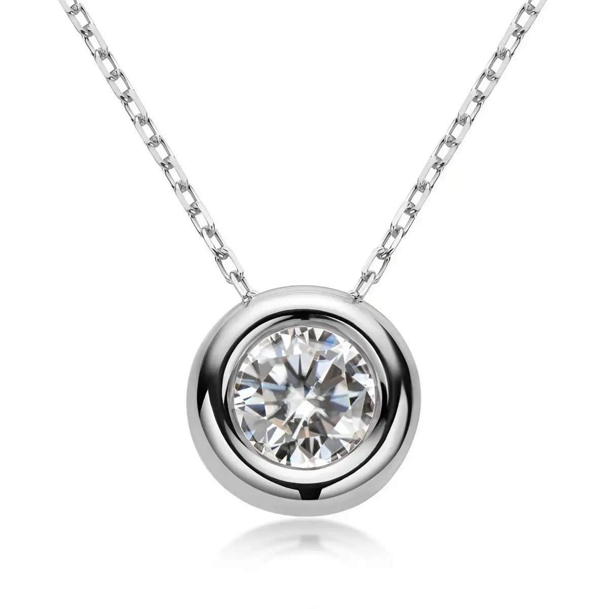 Moissanite Solitaire Pendant Necklace