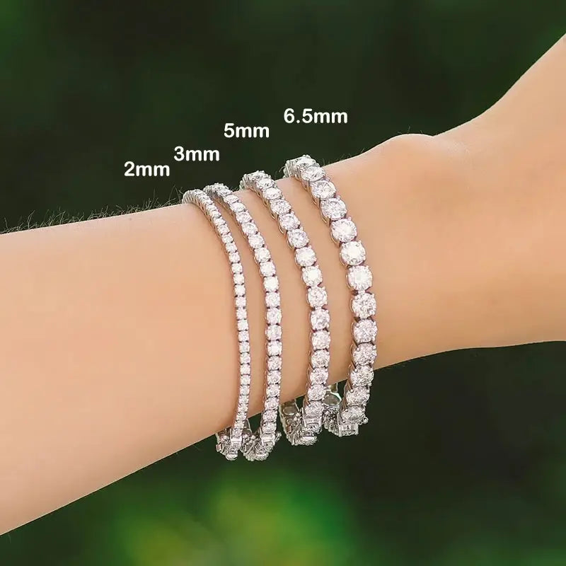 Moissanite Tennis Bracelet Sterling Silver