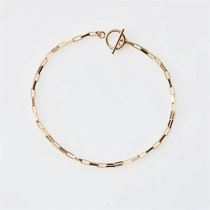 Paperclip Chain Bracelet 14K Gold Filled