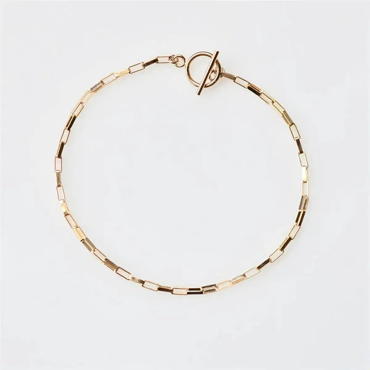 Paperclip Chain Bracelet 14K Gold Filled