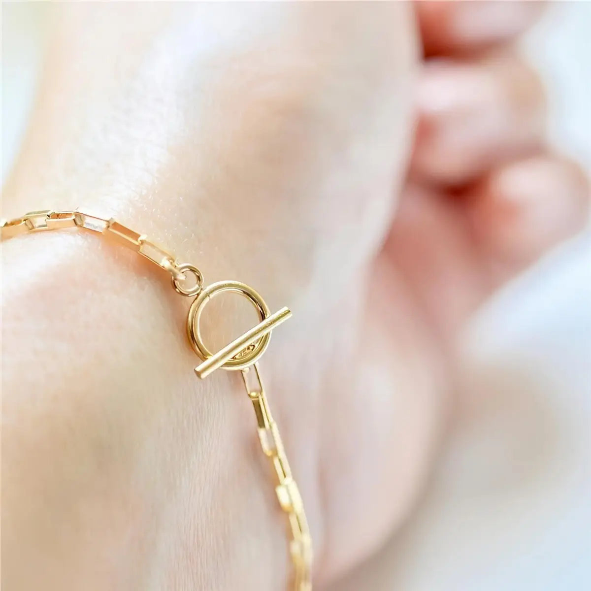 Paperclip Chain Bracelet 14K Gold Filled