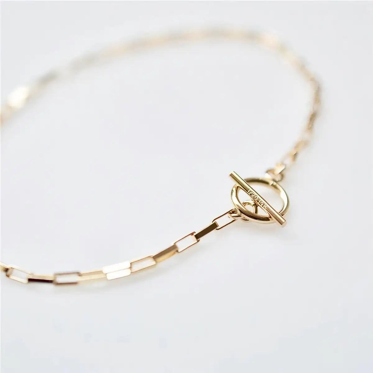 Paperclip Chain Bracelet 14K Gold Filled