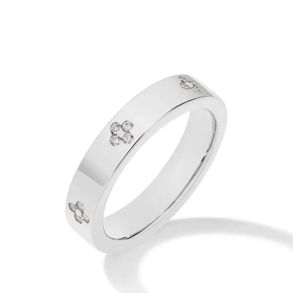 Sterling Silver Moissanite Band Ring